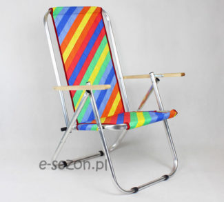 składane krzesło plażowe wykonane z aluminium