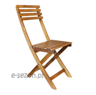 Składane krzesło z drewna akacjowego